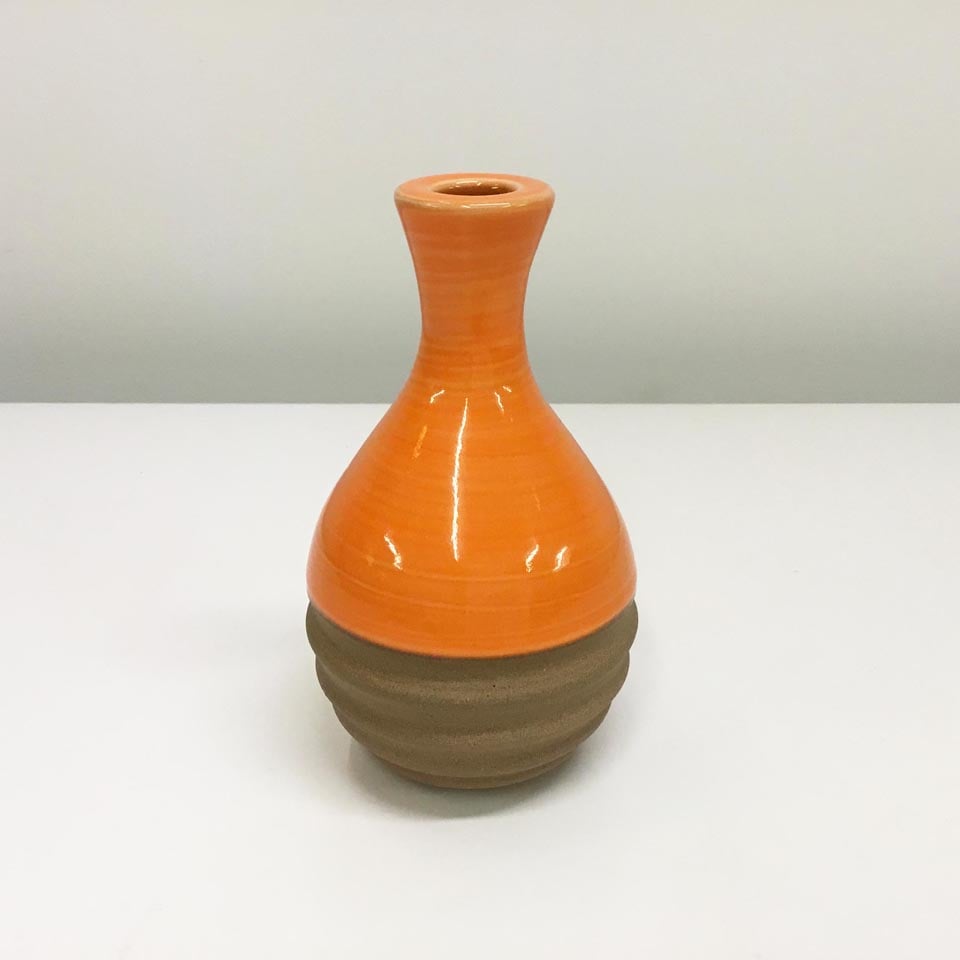 Orange Ceramic Vase No. 783